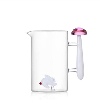 Ichendorf Alice jug white rabbit & pink mushroom by Alessandra Baldereschi - Buy now on ShopDecor - Discover the best products by ICHENDORF design