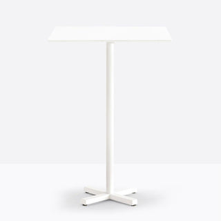 Pedrali Bold 4754 table H.43.3 in with white solid laminate top 23.6x23.6 in outdoor - Buy now on ShopDecor - Discover the best products by PEDRALI design