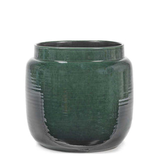 Serax Glazed Shades flower pot M dark green h. 11 inch - Buy now on ShopDecor - Discover the best products by SERAX design