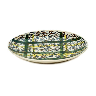 Serax Japanese Kimonos round plate 2 blue/green diam. 13.59 inch - Buy now on ShopDecor - Discover the best products by SERAX design