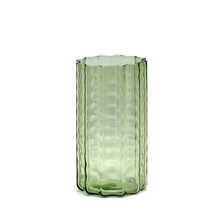 Serax Wave vase 01 green h. 8 1/4 inch - Buy now on ShopDecor - Discover the best products by SERAX design